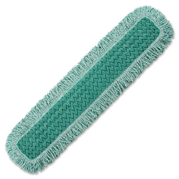 Dust Mop, Hygen, Microfiber, Fringed, 36" Green, PK 6